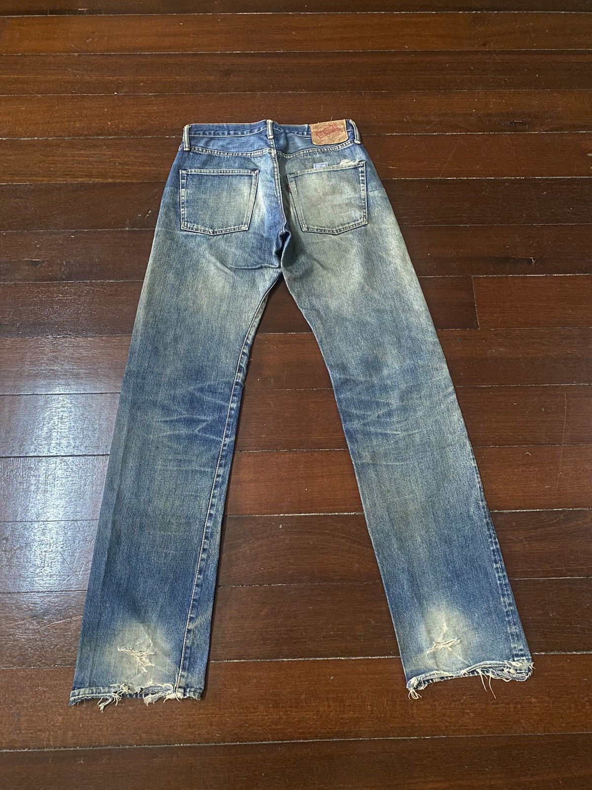 Denime Vintage denime Distress Mud wash Denim Selvedge Jeans Size US 29 - 13 Thumbnail