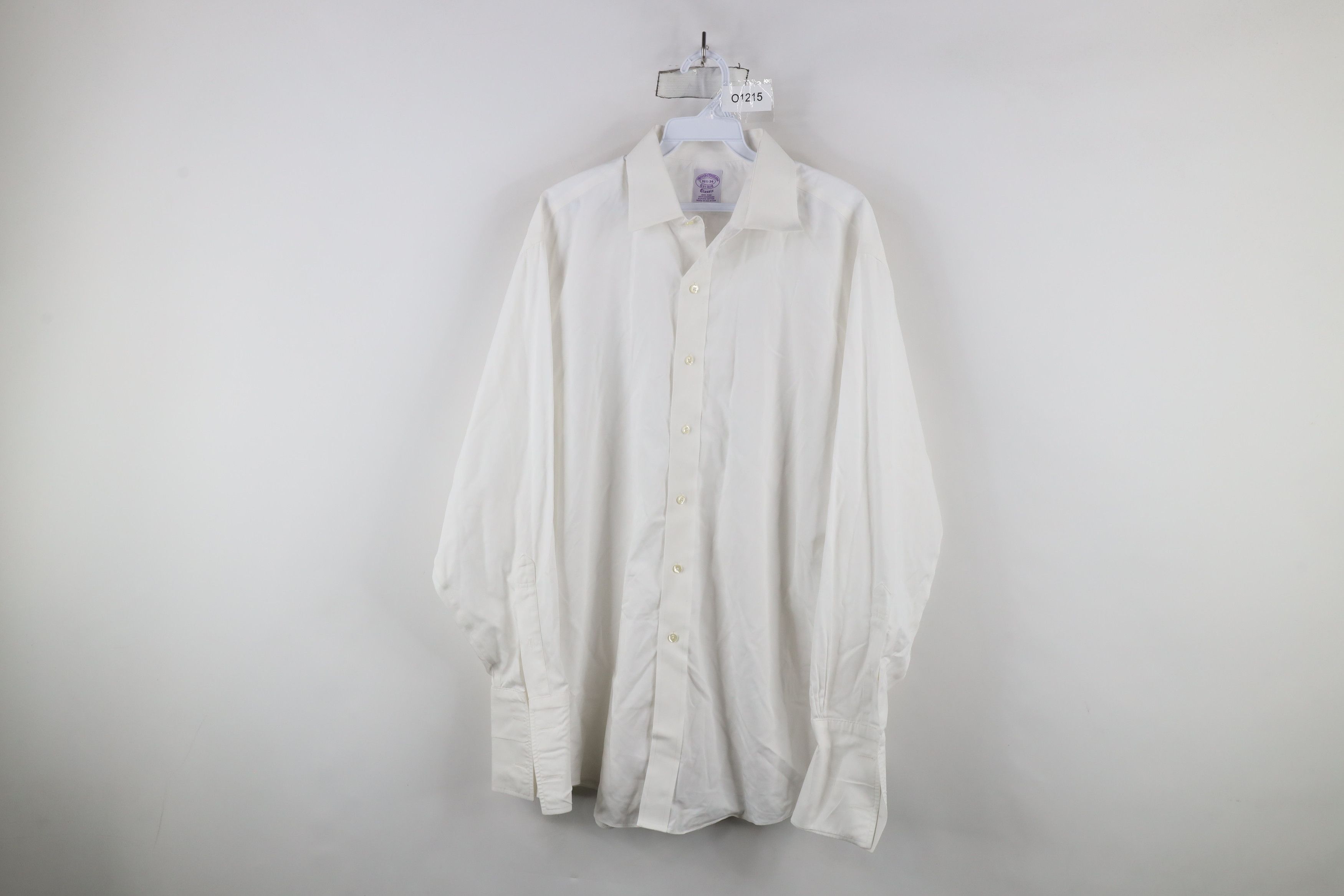 Brooks Brothers × Vintage Vintage Brooks Brothers Cuff Non Iron Button Shirt White Size US M / EU 48-50 / 2 - 1 Thumbnail