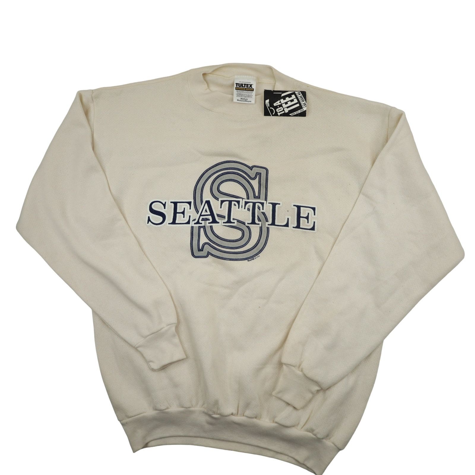 Vintage Vintage NWT Seattle Spellout Graphic Sweatshirt Size US M / EU 48-50 / 2 - 1 Thumbnail