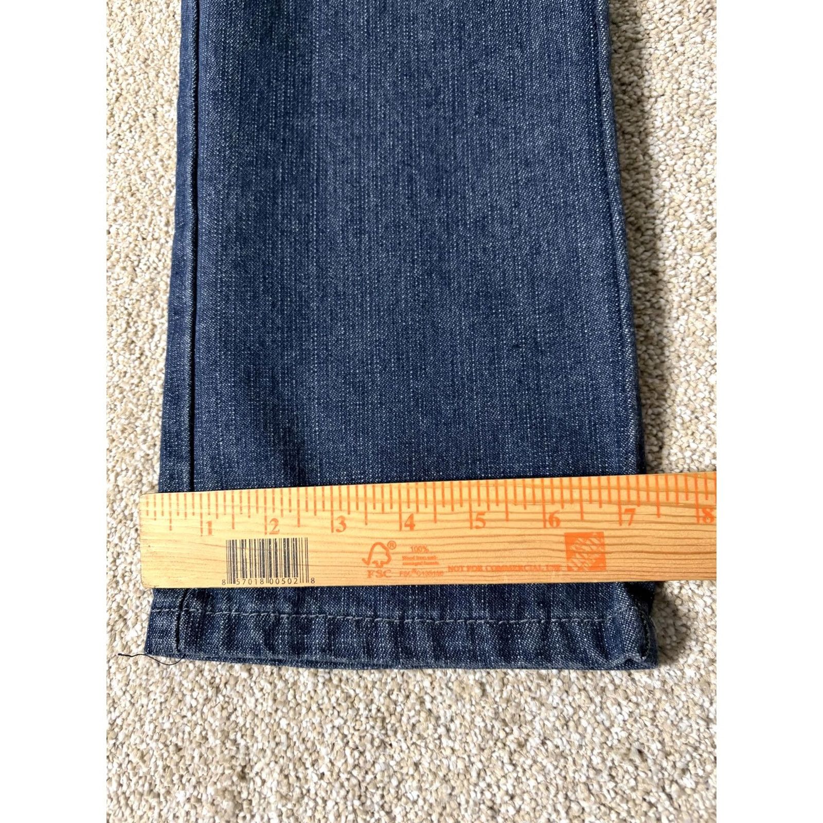 Vintage Seven Souls Jeans Womens 14 Blue Regular Straight Leg Denim 34x27.5 Packaged Buttons Logo Pocket 5-Pocket Size 36" / US 14 / IT 50 - 3 Thumbnail