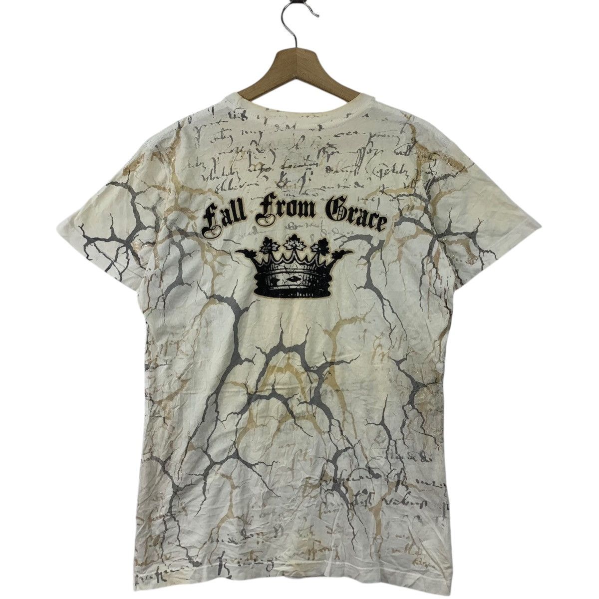 Vintage REVE JEANS SWAROVSKI Fall From Grace AOP Tee Shirt Top Size S / US 4 / IT 40 - 4 Thumbnail