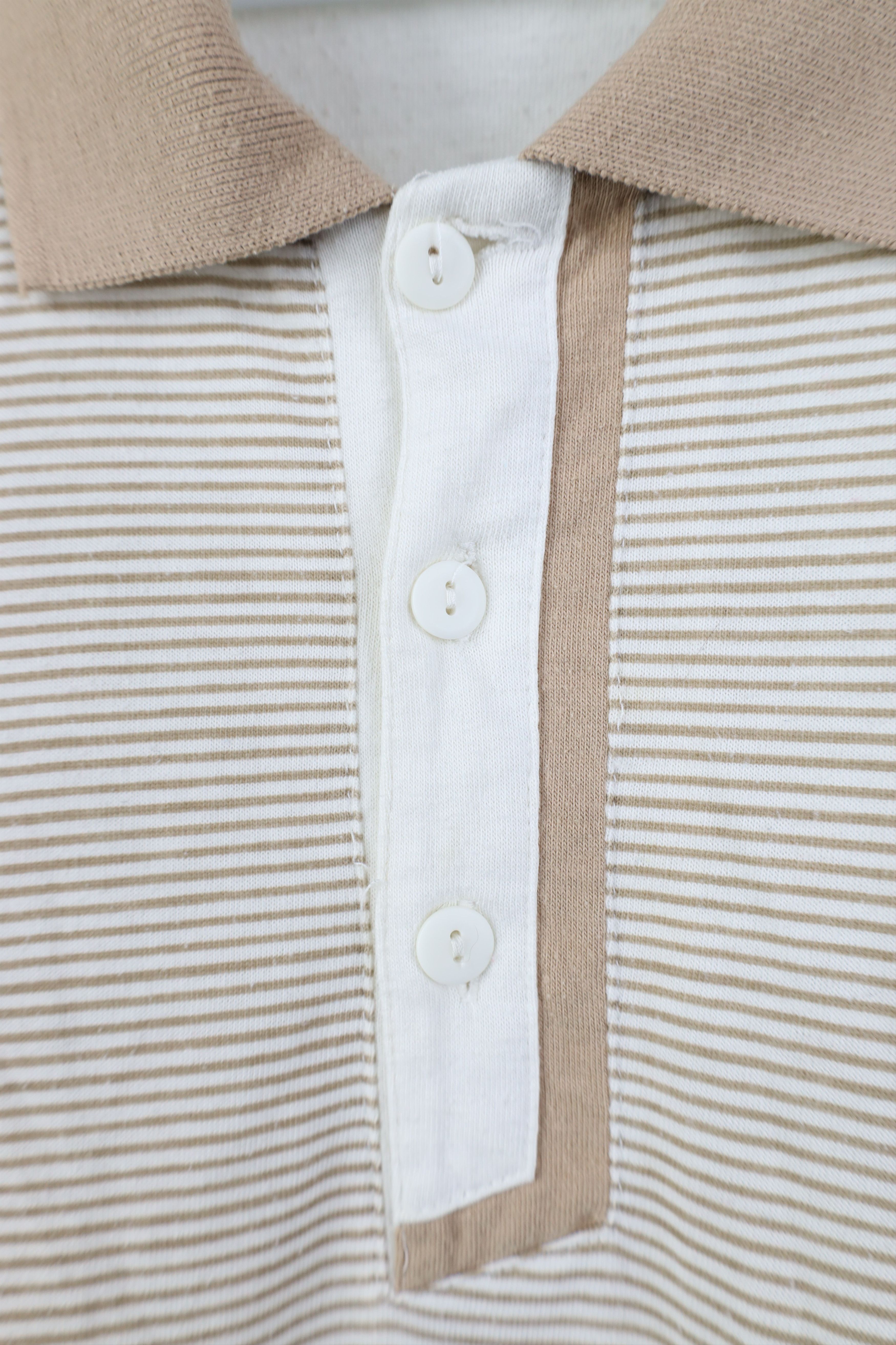 Vintage Vintage 90s Streetwear Striped Collared Pullover Polo Shirt Size US L / EU 52-54 / 3 - 4 Thumbnail