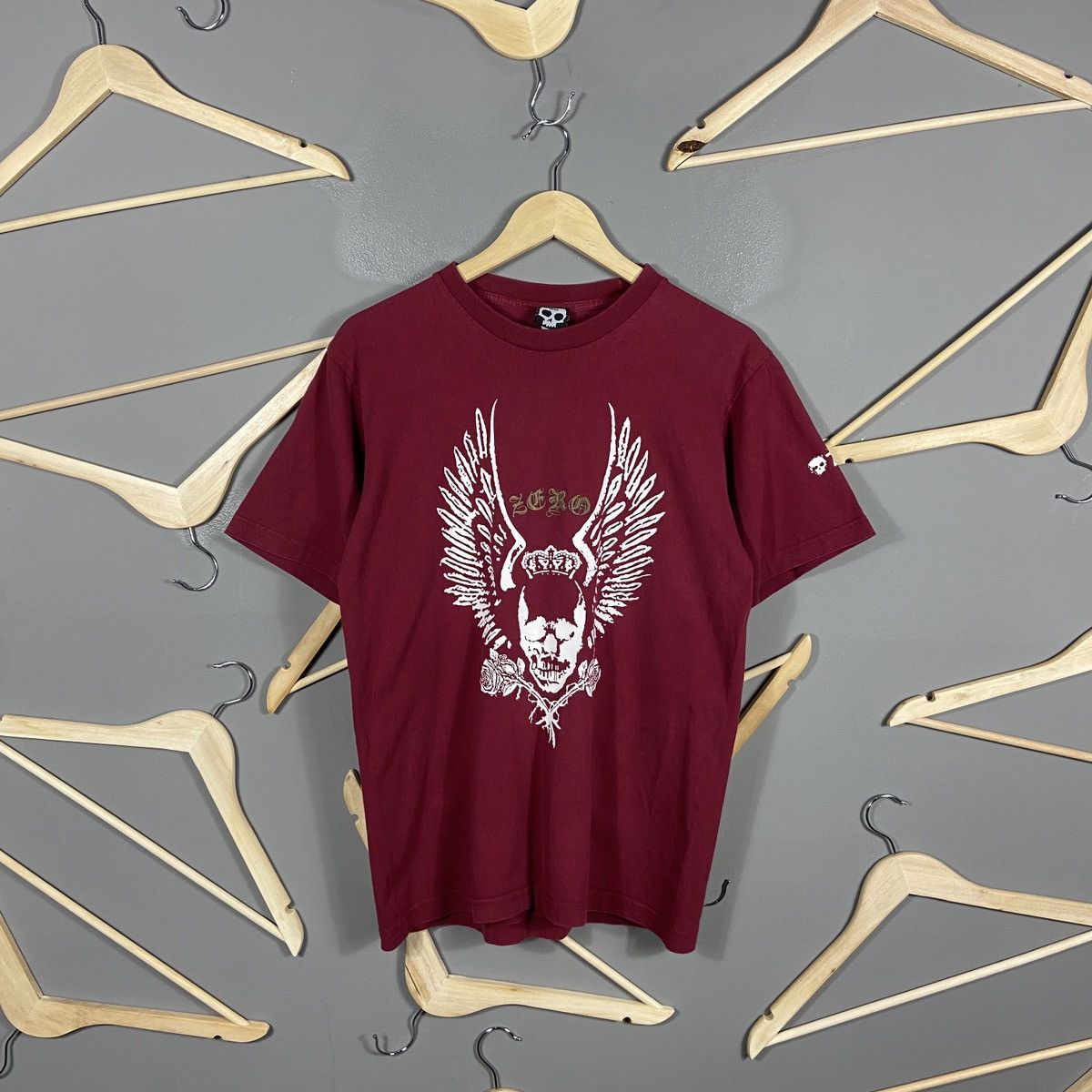 Vintage ZERO Skateboards Skull Wings Graphic T-Shirt Size US M / EU 48-50 / 2 - 1 Thumbnail