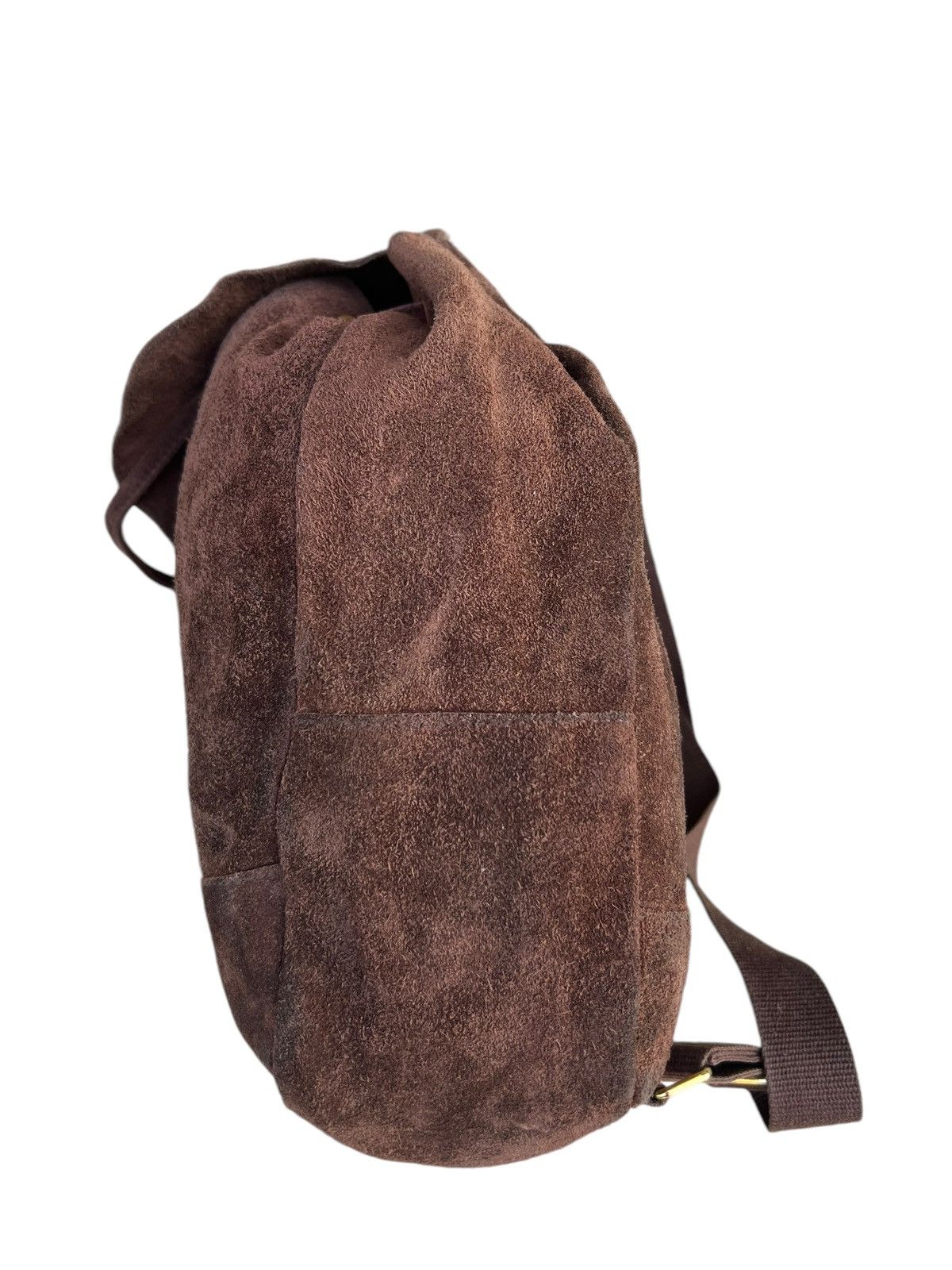 Leather Vintage 90s VIA DEMIZON Japan Suede Leather Backpack Bag Size ONE SIZE - 12 Thumbnail