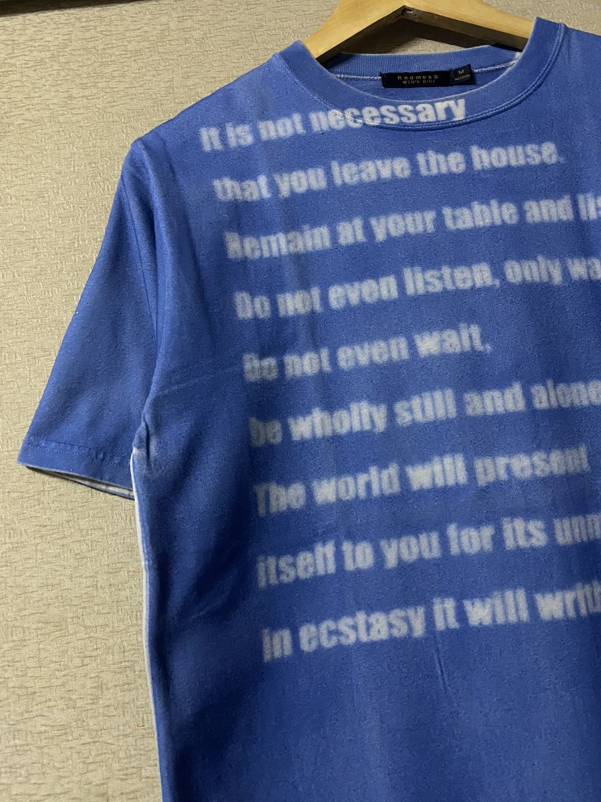 20471120 Japan Men’s Bigi Blur Ecstasy Poetry Wool Tshirt Size US M / EU 48-50 / 2 - 2 Thumbnail