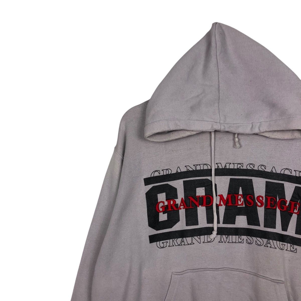Japanese Brand 📌Vintage Hoodie Pull Over Grand Messege Spell Out Big Logo Size US L / EU 52-54 / 3 - 8 Thumbnail
