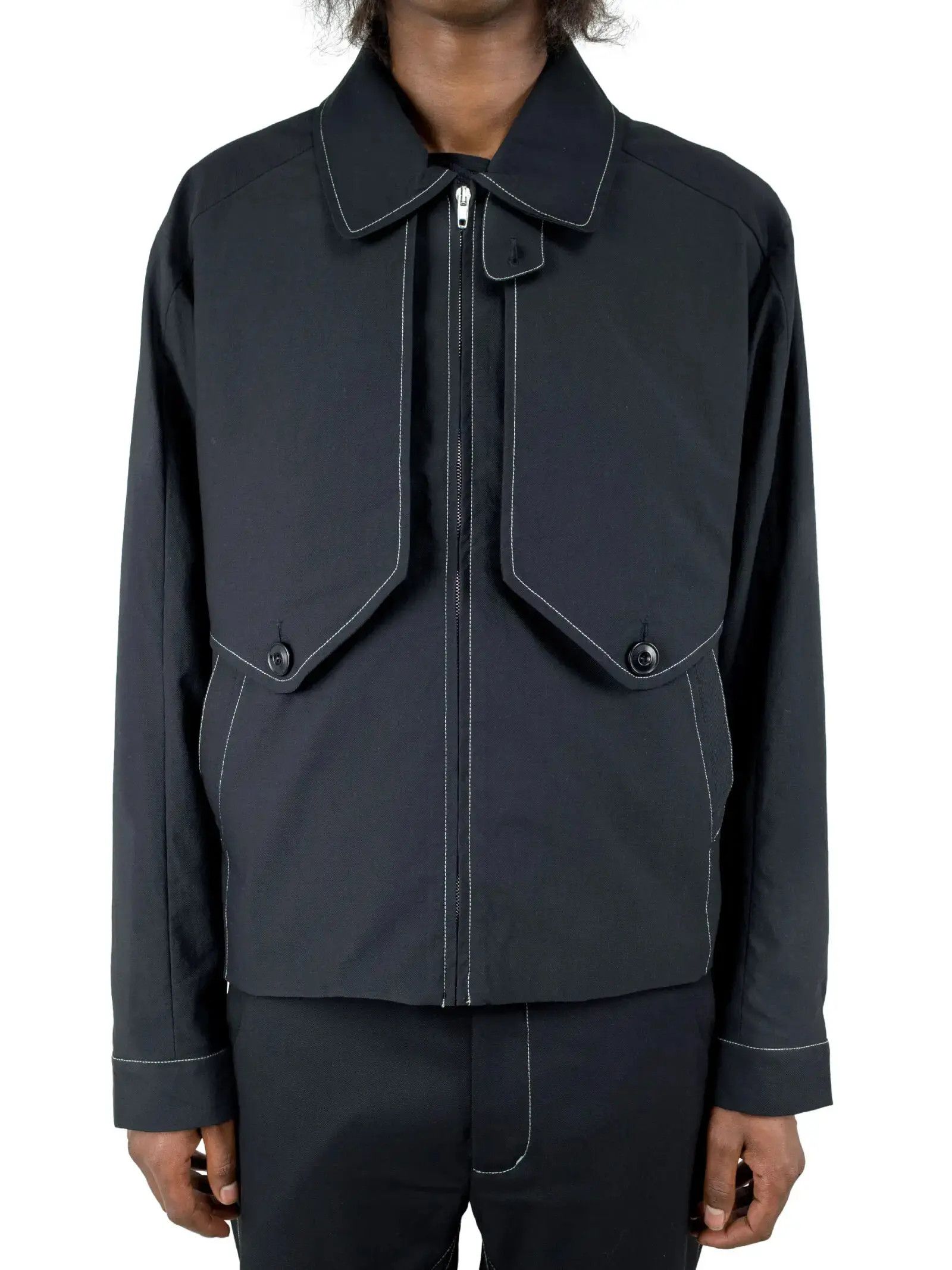 image of Kiko Kostadinov Murad Zip Blouson in Black, Men's (Size Small)