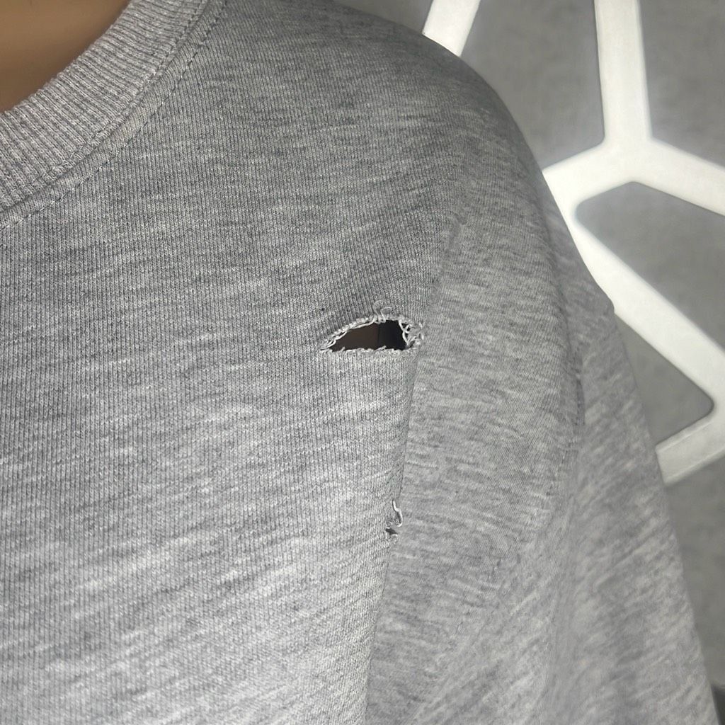 Other Honey Punch Distressed Short Sleeves Gray Sweat Shirt S Size S / US 4 / IT 40 - 4 Thumbnail