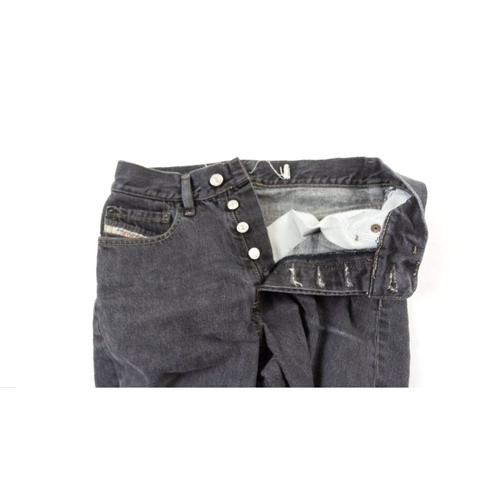 Diesel VINTAGE Diesel Jeans Men's 28x29 Straight Fit Black Denim Cotton 90s Y2K Size US 28 / EU 44 - 3 Thumbnail