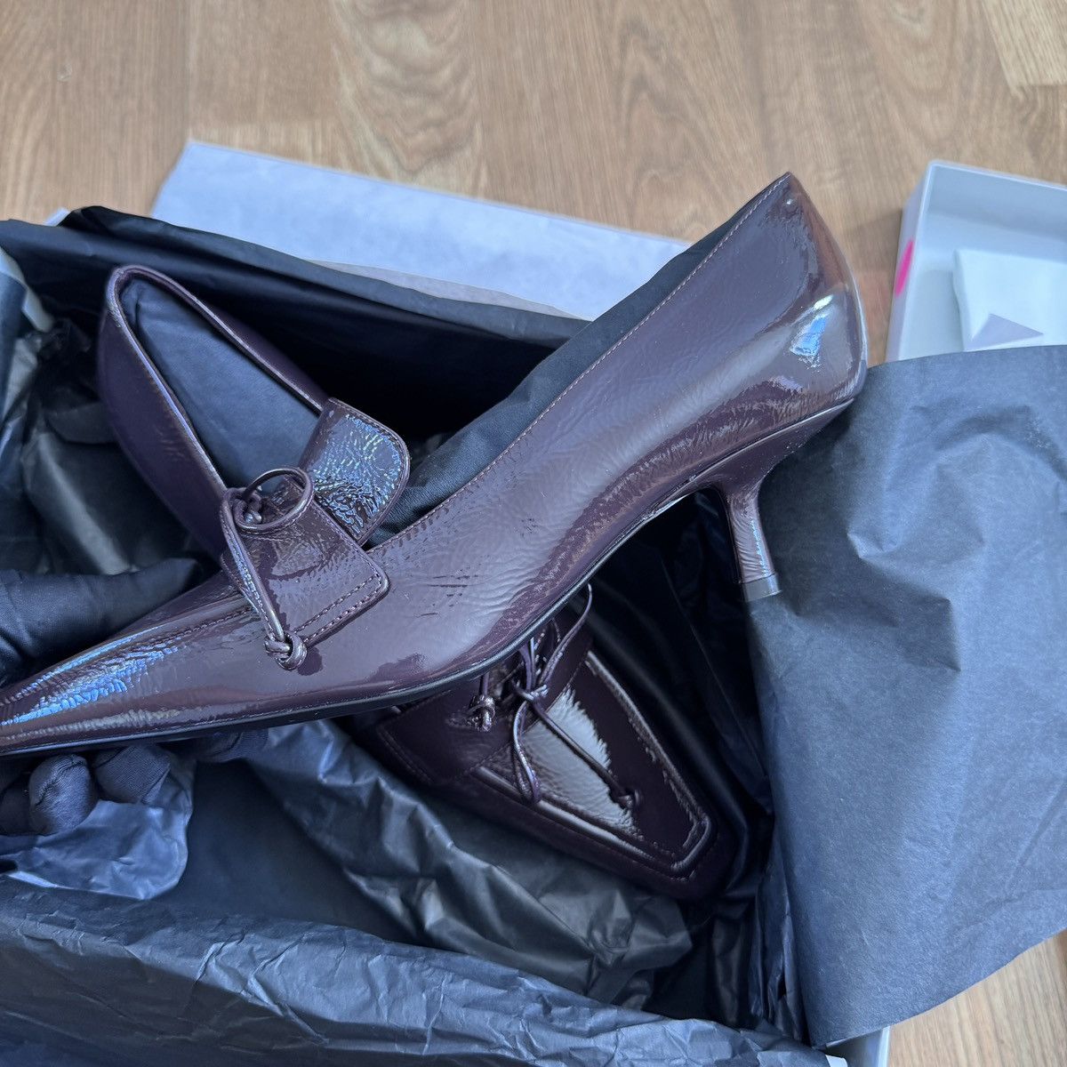 Burberry Burberry Storm 50mm leather pumps In Purple Size 38 Size US 8 / IT 38 - 8 Thumbnail
