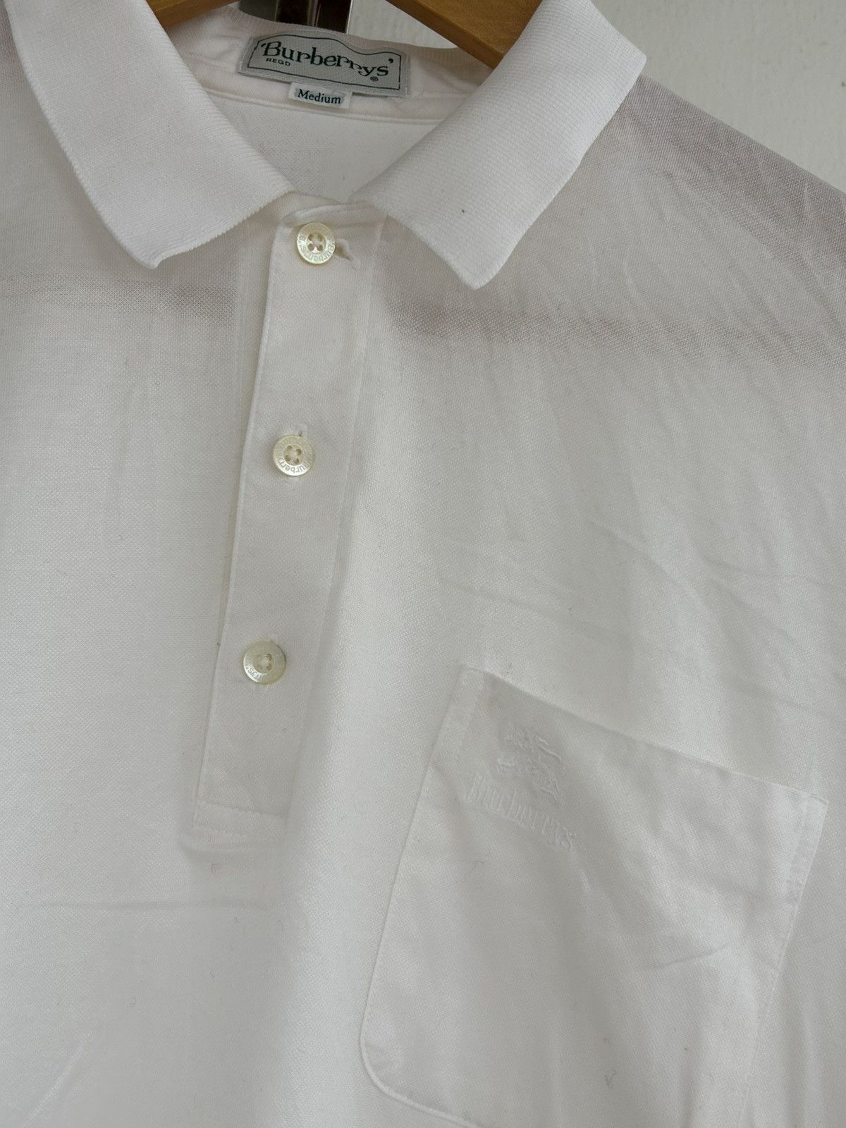 Burberry Burberrys regd Vintage Polo White Size US M / EU 48-50 / 2 - 5 Thumbnail