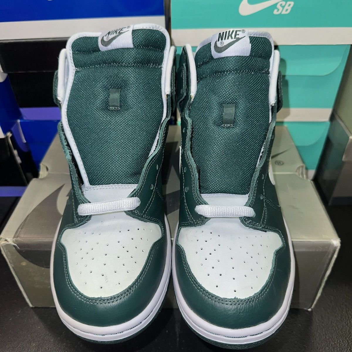 Nike Size 10.5 - Nike Sb Pro Dunk High Ghost Green 2003 Size US 10.5 / EU 43-44 - 4 Thumbnail