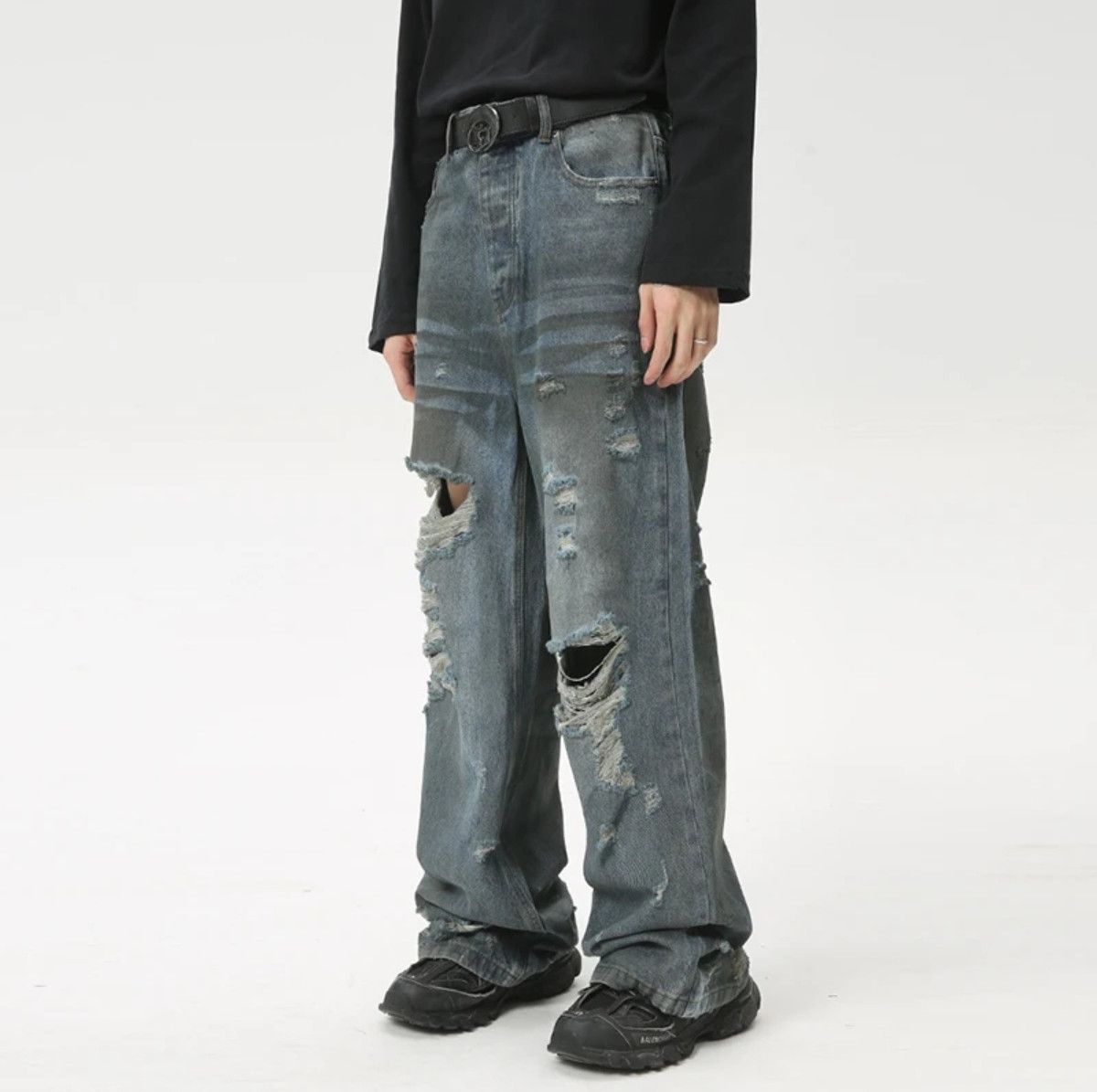 Japanese Brand × Jean High Street Worn-out Male Size US 30 / EU 46 - 4 Thumbnail