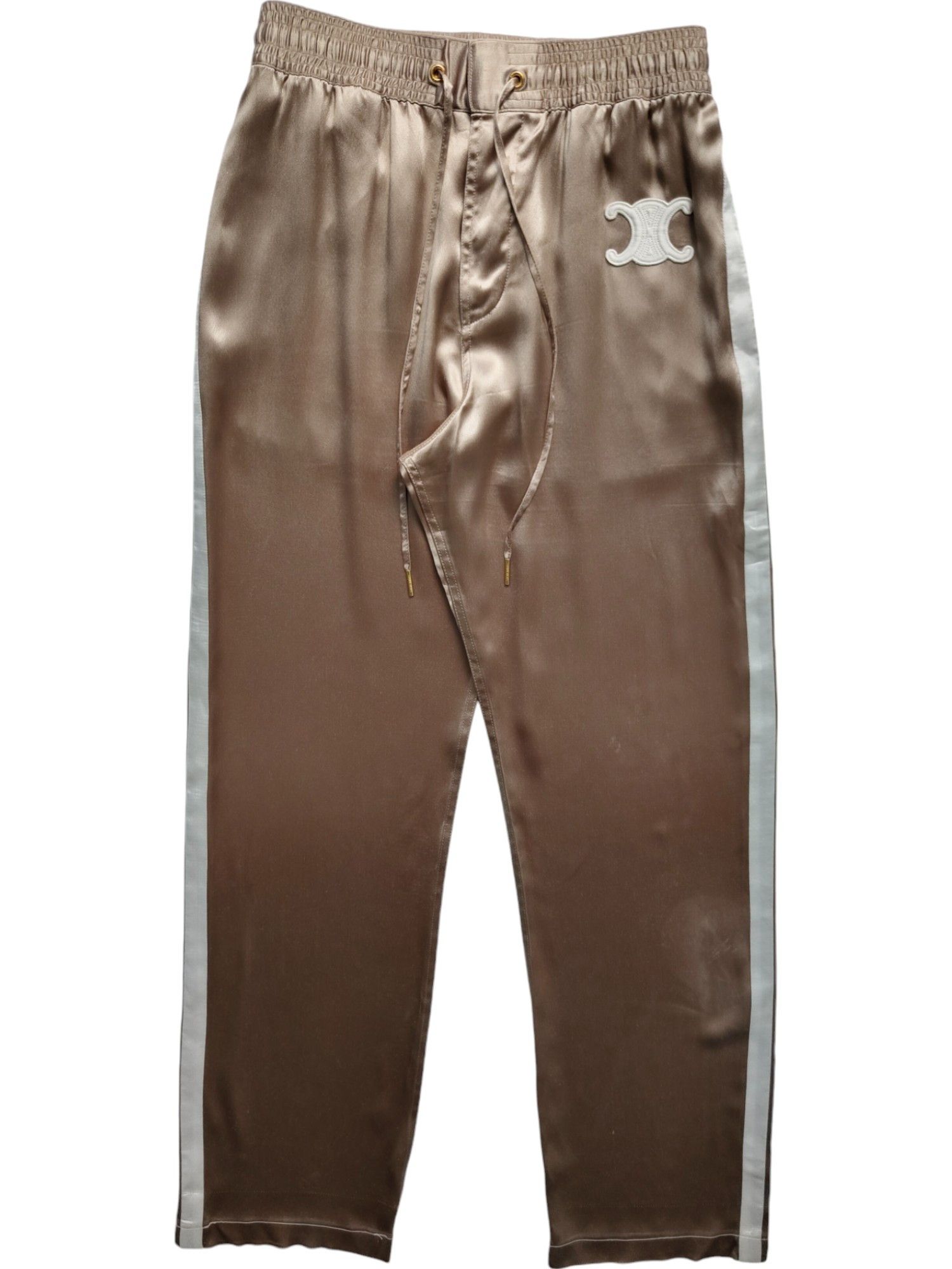 Celine Bronze Shimmering Straight Leg Sweatpants Size 26" / US 2 / IT 38 - 1 Thumbnail