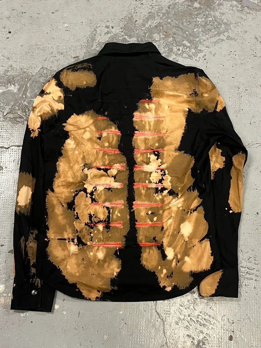 John Richmond Richmond Black & Beige Bleached Effect Shirt Size US M / EU 48-50 / 2 - 6 Thumbnail