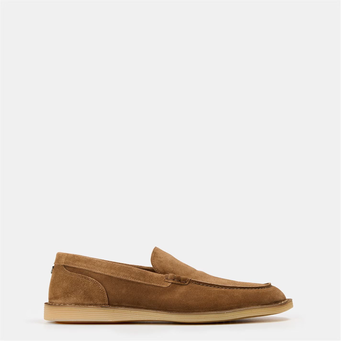 Dolce & Gabbana o1g2r1mq0426 Crepe Textured Slip-On Loafers in Brown Size US 10 / EU 43 - 1 Thumbnail