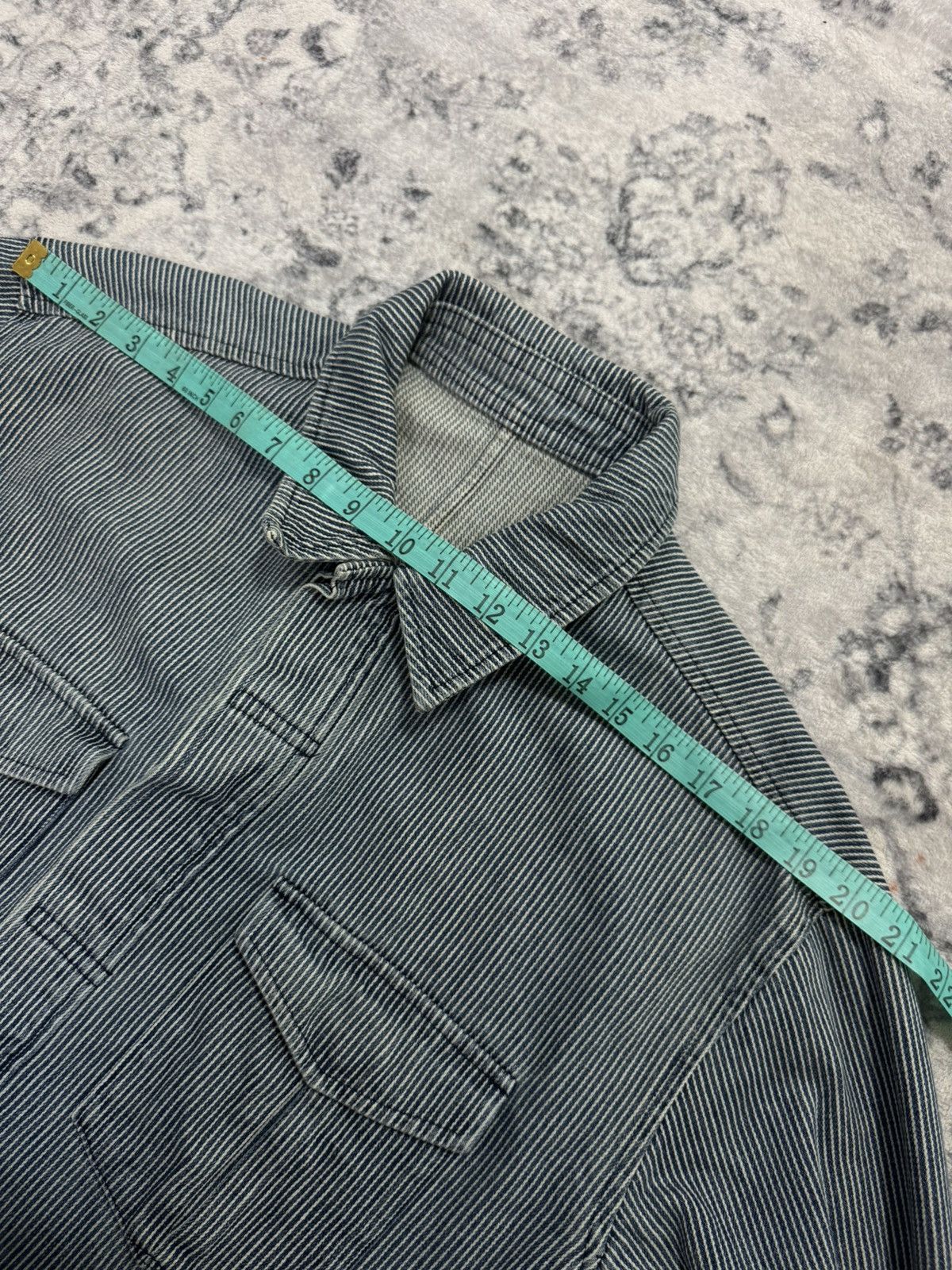 Japanese Brand VINTAGE BC FACTORY HICKORY SLASH POCKET JACKET Size US L / EU 52-54 / 3 - 14 Thumbnail