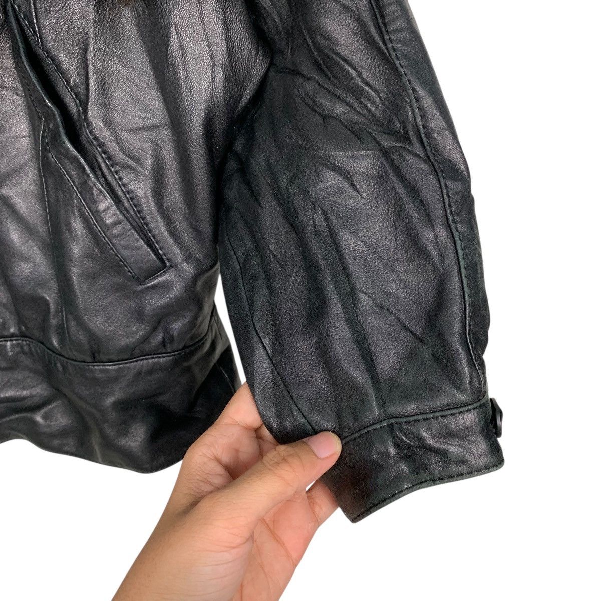 Other Biba Paris Leather Fur Jacket Size M / US 6-8 / IT 42-44 - 13 Thumbnail