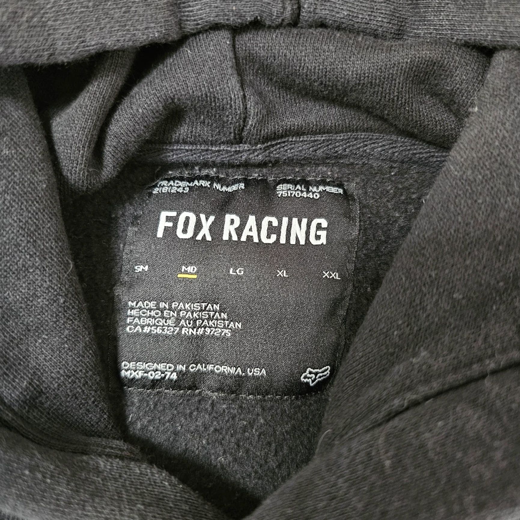 Fox Racing Fox Hoodie Mens M Black Fleece Pullover Graphic Logo Sweatshirt Size US M / EU 48-50 / 2 - 2 Thumbnail