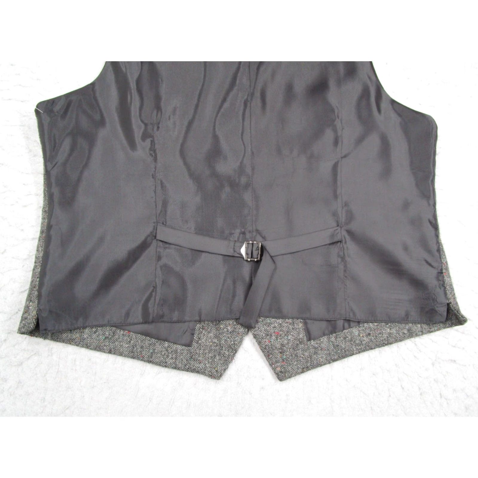 Threads 4 Thought Threads 4 Thought Vest Mens XL Gray Wool Blend Button Up Adjustable Waistcoat Size US XL / EU 56 / 4 - 5 Thumbnail