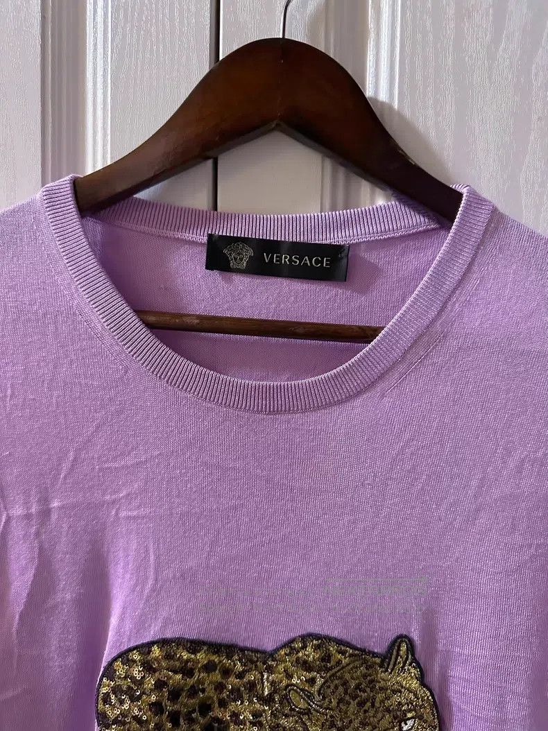 Versace Versace Money leopard mulberry silk sweatshirt Size XL / US 12-14 / IT 48-50 - 3 Thumbnail