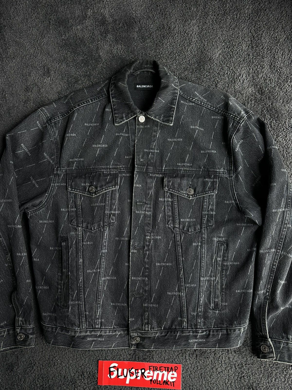 Balenciaga Balenciaga Oversized Stonewashed Logo Size US XL / EU 56 / 4 - 5 Thumbnail