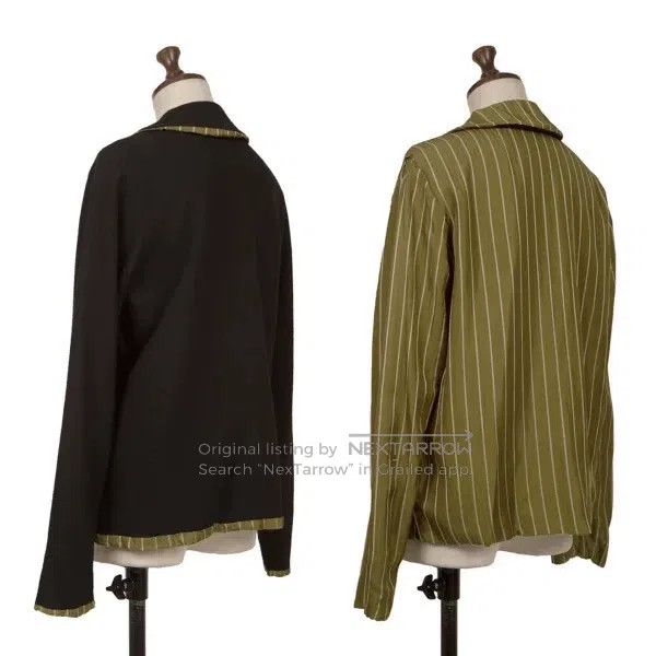 Other Comme Des Garcons size F Green retro striped round neck co Size S / US 4 / IT 40 - 2 Thumbnail