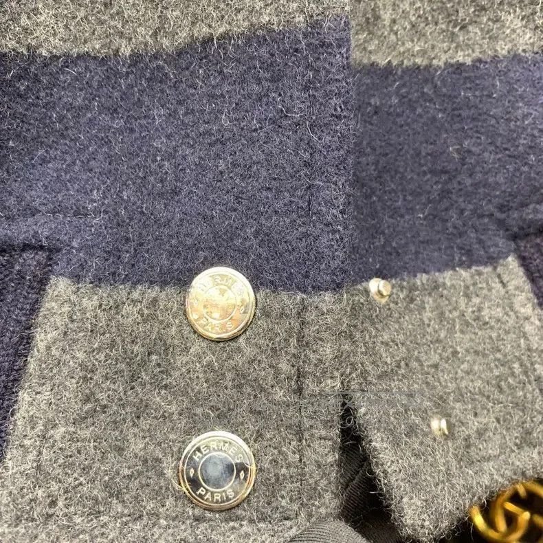 Hermes Hermes Blue and Gray Blended Jacket Size XS / US 0-2 / IT 36-38 - 2 Thumbnail