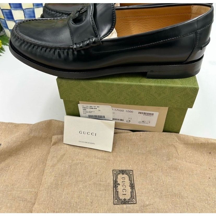 Gucci Gucci interlocking GG Leather loafers size 11 made in Italy Size US 11.5 / EU 44-45 - 8 Thumbnail