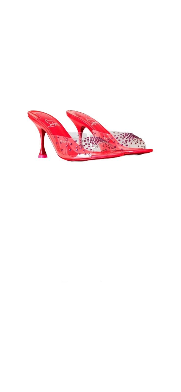 Christian Louboutin Christian Louboutin DEGRAMULE STRASS 85H MULES Size US 8 / IT 38 - 3 Thumbnail