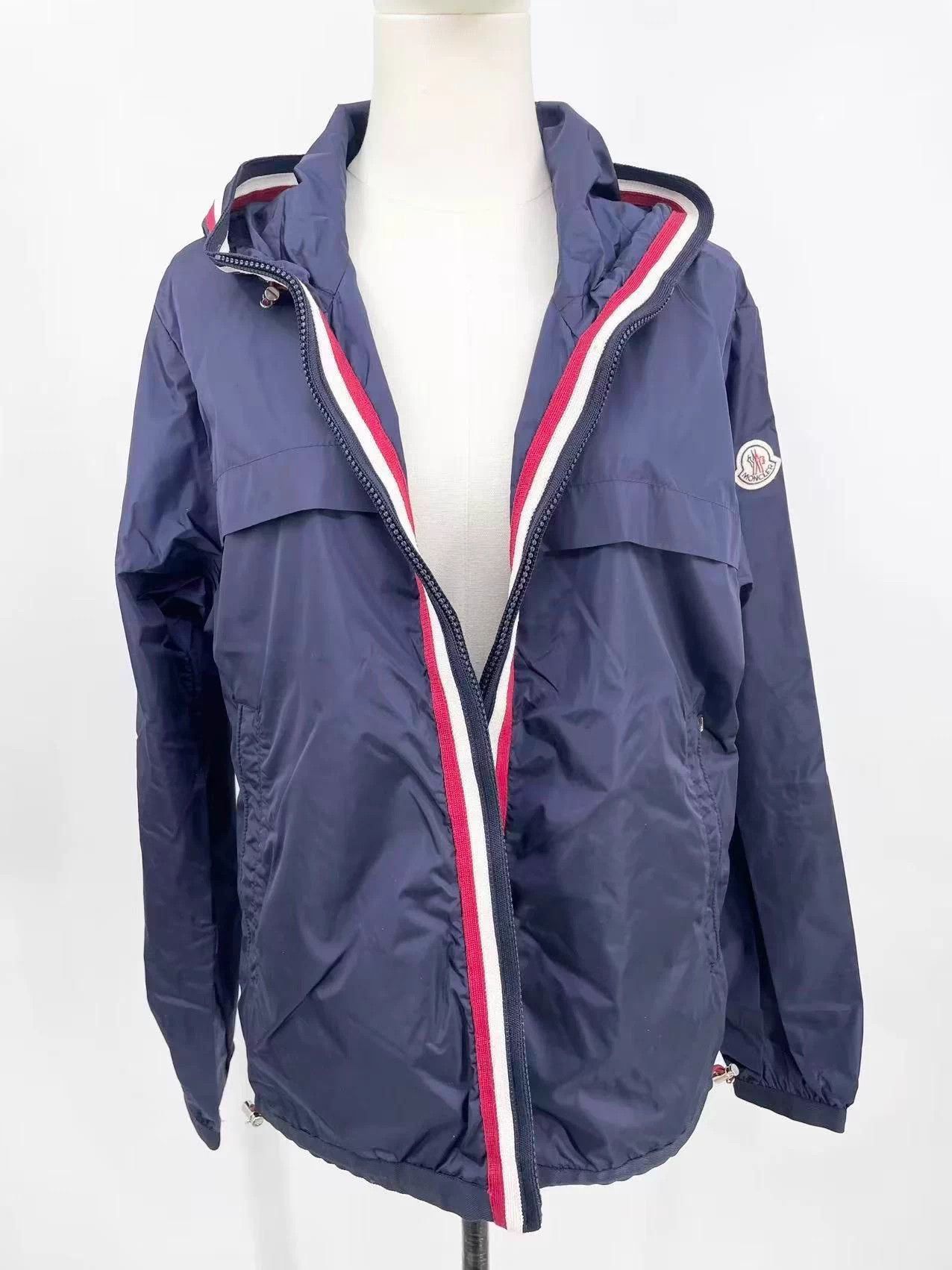 Moncler Blue Lightweight Hooded Jacket Size S Size US S / EU 44-46 / 1 - 1 Thumbnail