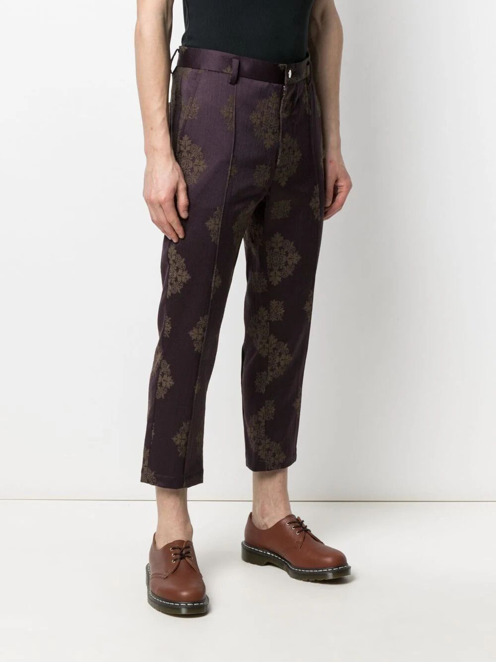 Goodfight $770 BNWT Jacquard Print Tailored Cropped Trousers/ Pants Size US 30 / EU 46 - 2 Thumbnail