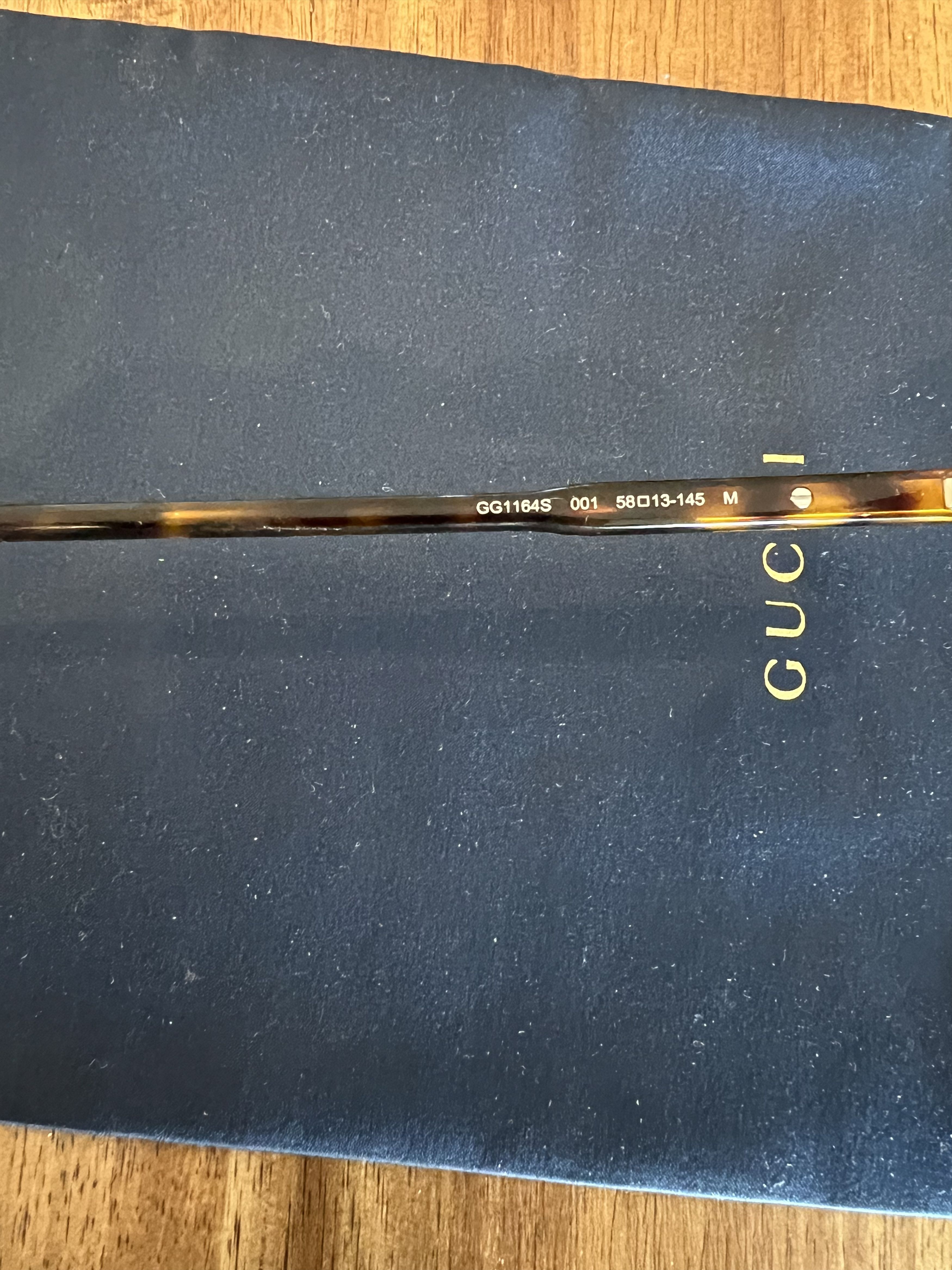 Gucci Gucci GG1164S Aviator Sunglasses Tortoise Frame Size ONE SIZE - 2 Thumbnail