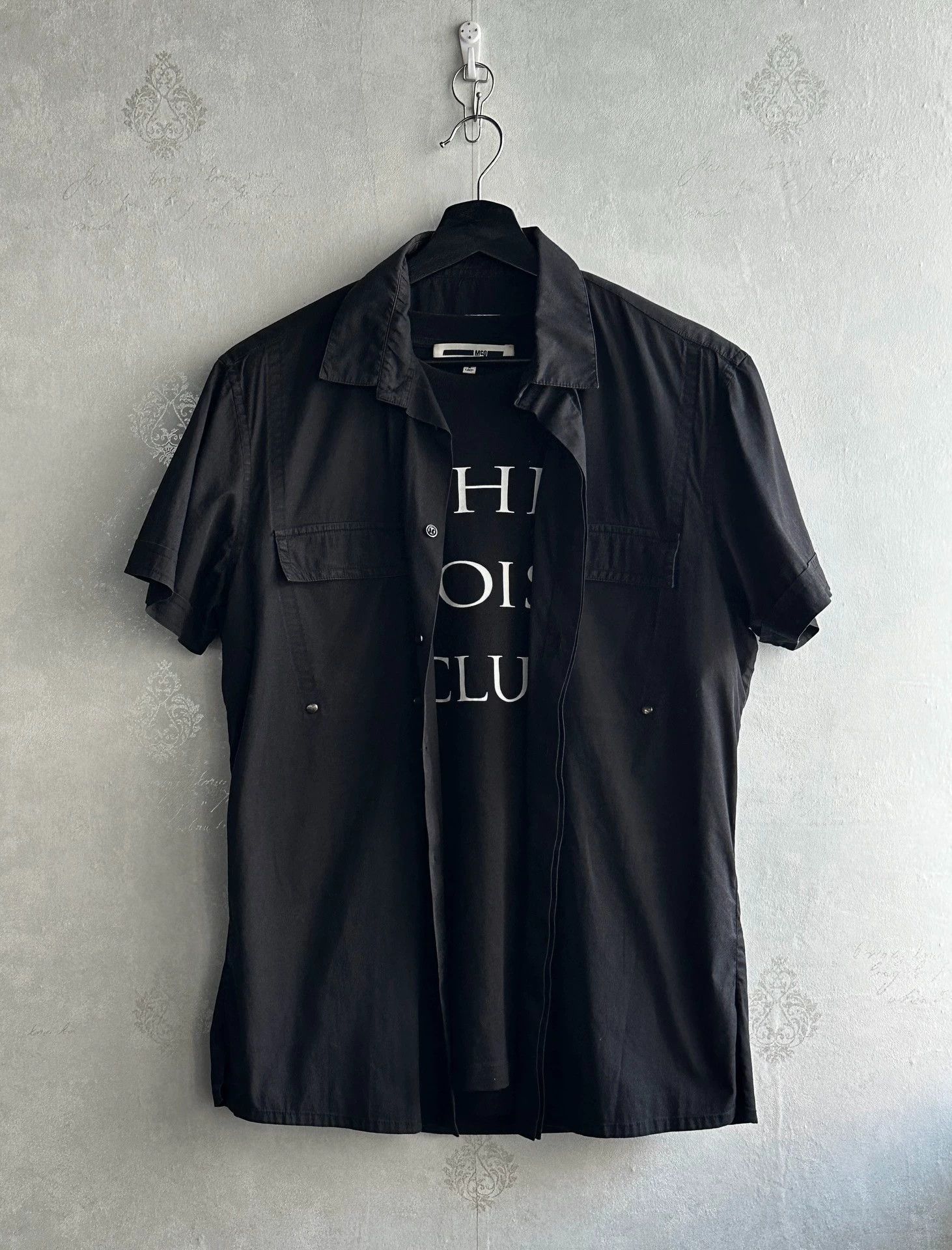 Dirk Bikkembergs Dirk Bikkembergs 10SS Studded Pocket Short-Sleeve Shirt Size US M / EU 48-50 / 2 - 2 Thumbnail