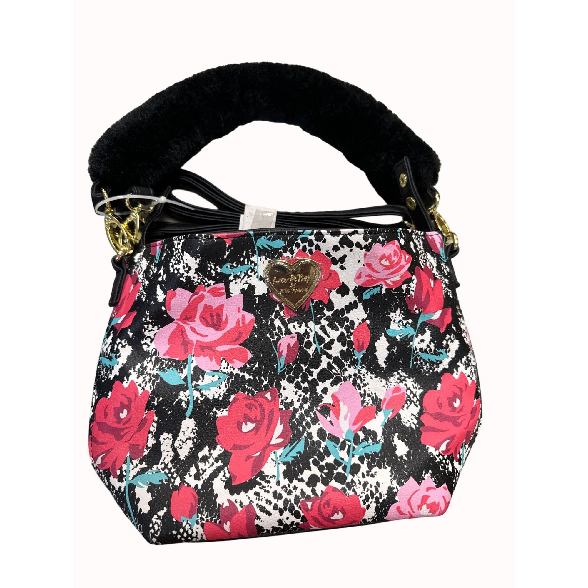 Betsey Johnson Betsey Johnson women’s black red flora clutch crossbody purs Size ONE SIZE - 1 Thumbnail