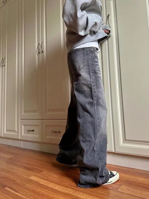 Other Stylish Gray Wide Leg Jeans Size US 32 / EU 48 - 5 Thumbnail