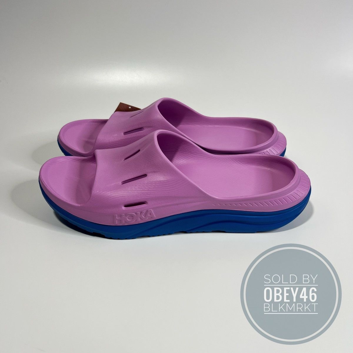 Hoka Hoka Ora Recovery Slide 3 Purple Sky Blue Sandal 14 Size US 14 / EU 47 - 1 Thumbnail