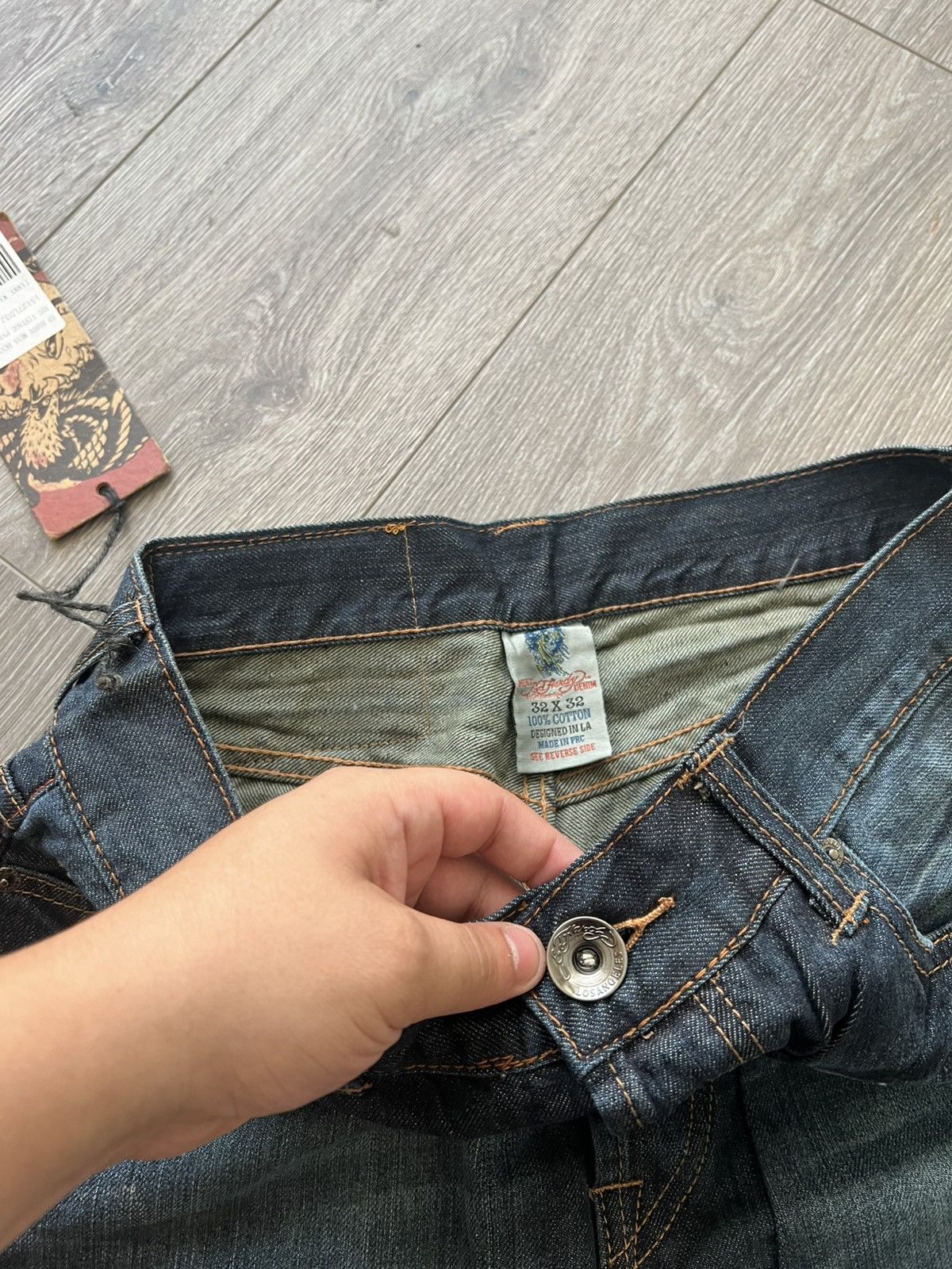 Ed Hardy Vintage Ed Hardy Jeans by Christian Audigier Denim Pants Y2K Size US 32 / EU 48 - 15 Thumbnail