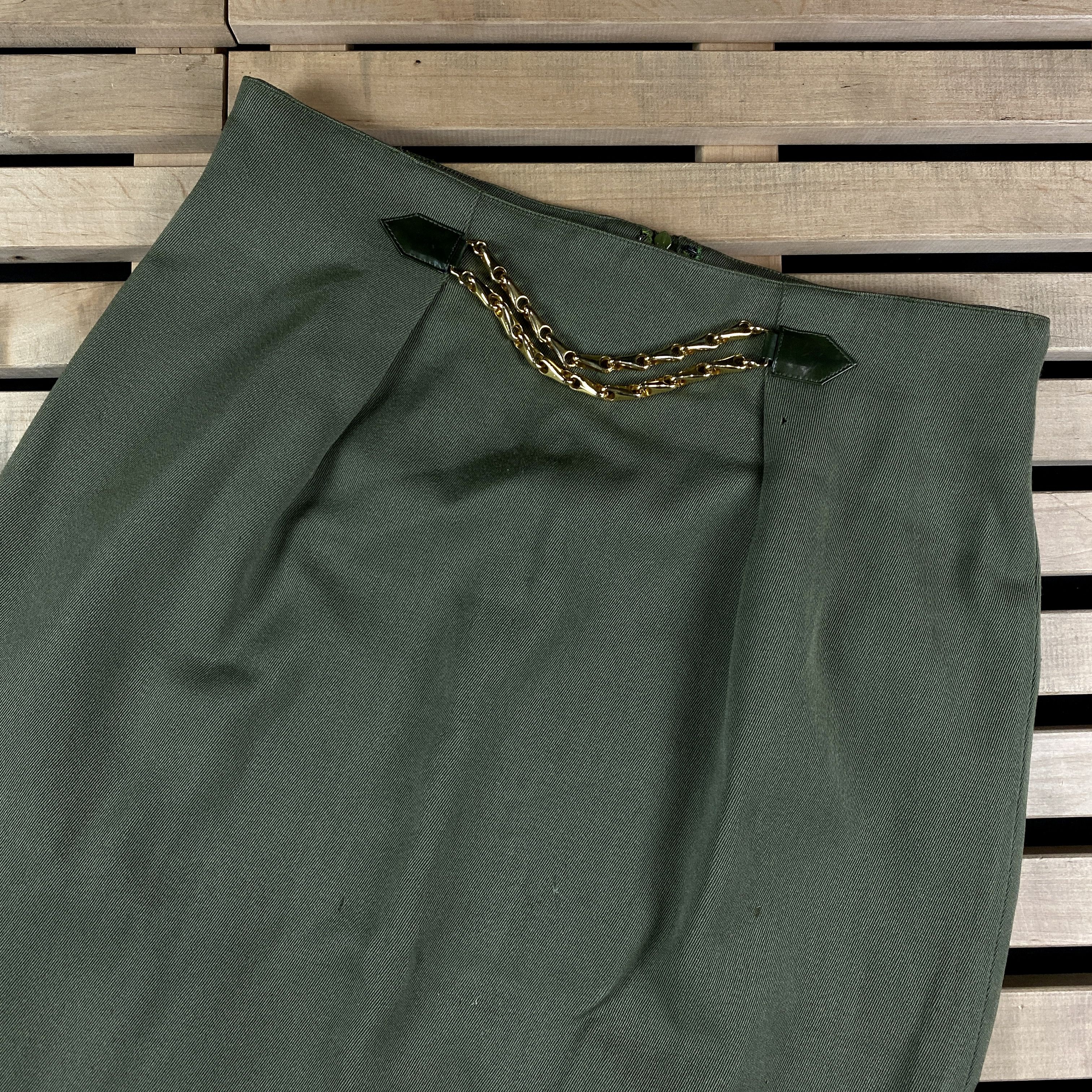 Celine Womens Skirt Celine Size 44 Wool Size 30" / US 8 / IT 44 - 2 Thumbnail