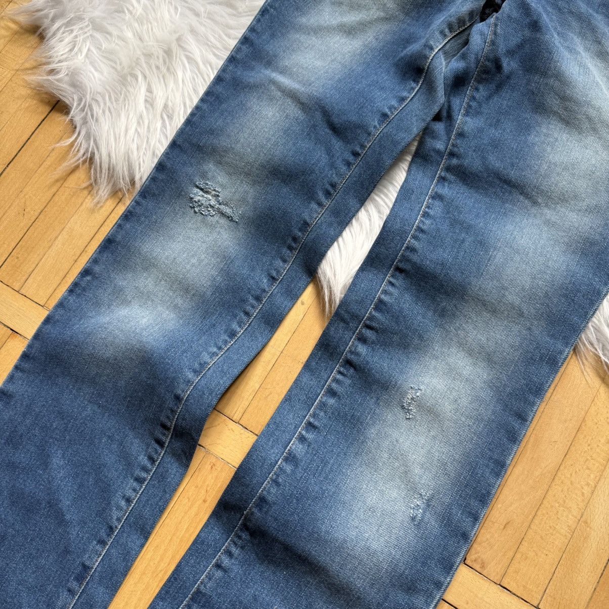 John Galliano 📌 NEW John Galliano Y2K 00s Big Logo Straight Jeans Size 25" / US 0 / IT 36 - 10 Thumbnail
