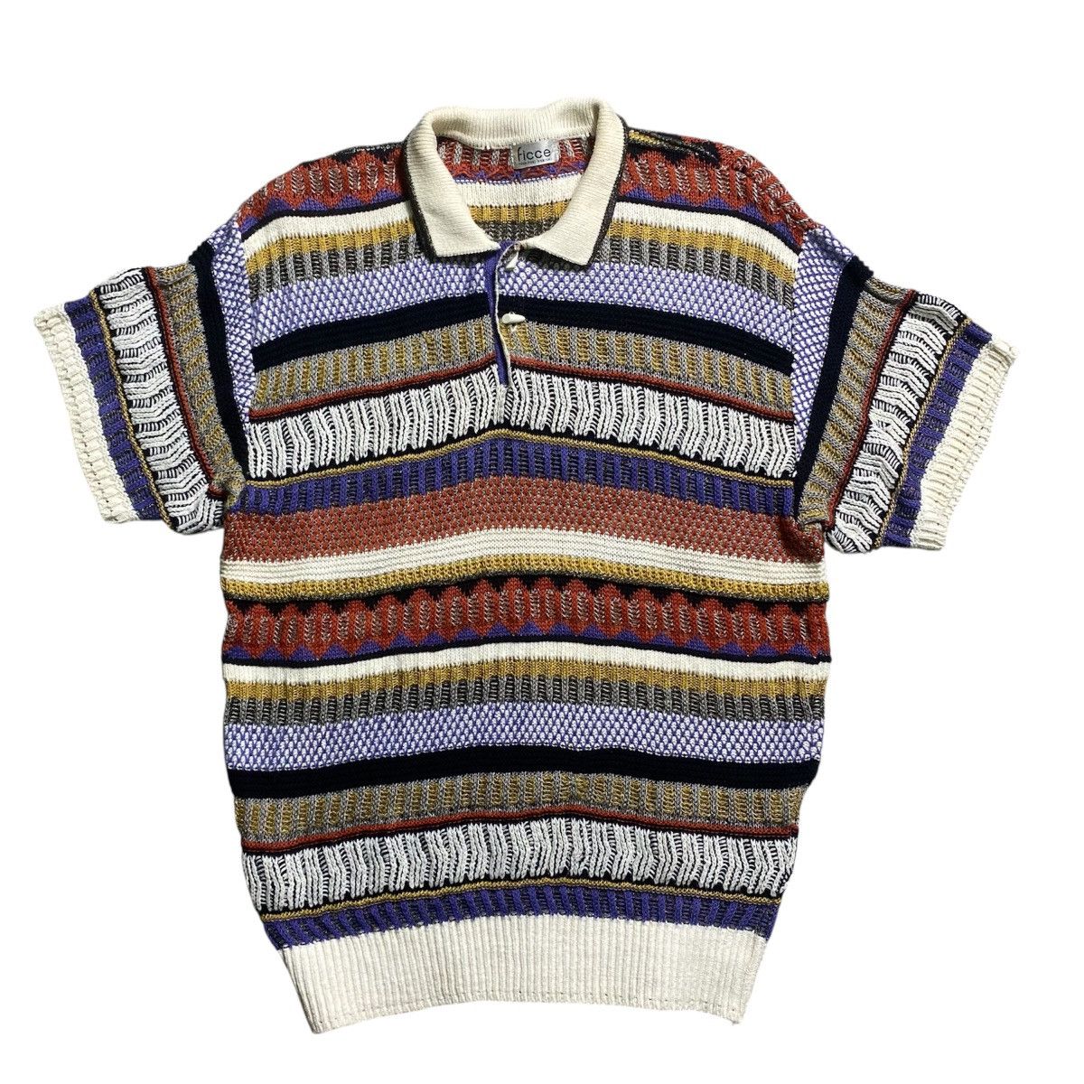 Yoshiyuki Konishi Yoshiyuki Konishi Ficce Designer Cnit Polo Japanese Designer Size US L / EU 52-54 / 3 - 1 Thumbnail
