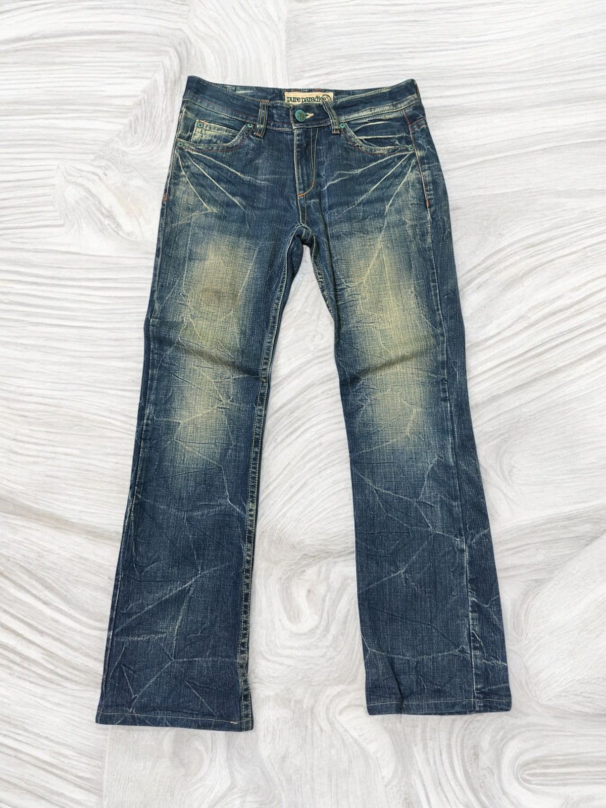 Hysteric Glamour × Japanese Brand × Seditionaries Flared PURE PARADISE Seditionaries Mud Wash Claw Mark Design Size US 30 / EU 46 - 2 Thumbnail