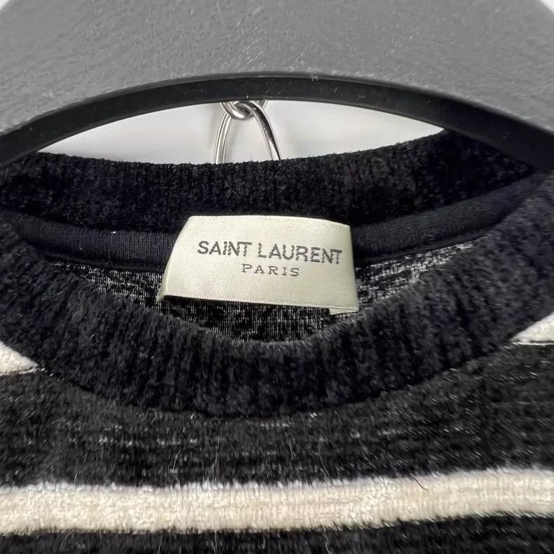 Saint Laurent Paris Saint Laurent Parisblack and white stripes and embroidered Size US S / EU 44-46 / 1 - 4 Thumbnail