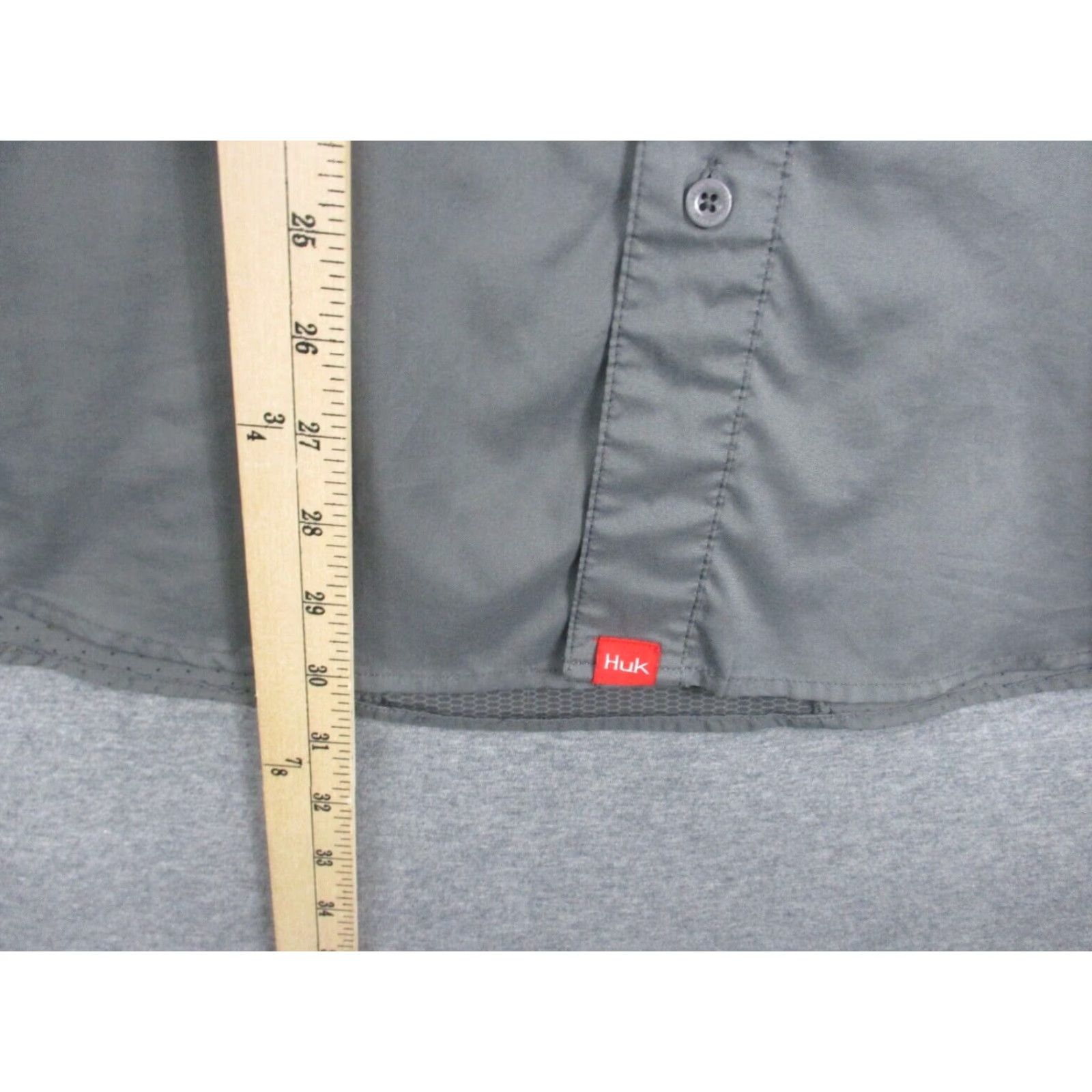 Vintage Huk Fishing Shirt Men Large Button Down Vented Fish Gray Bassmaster Size US L / EU 52-54 / 3 - 5 Thumbnail