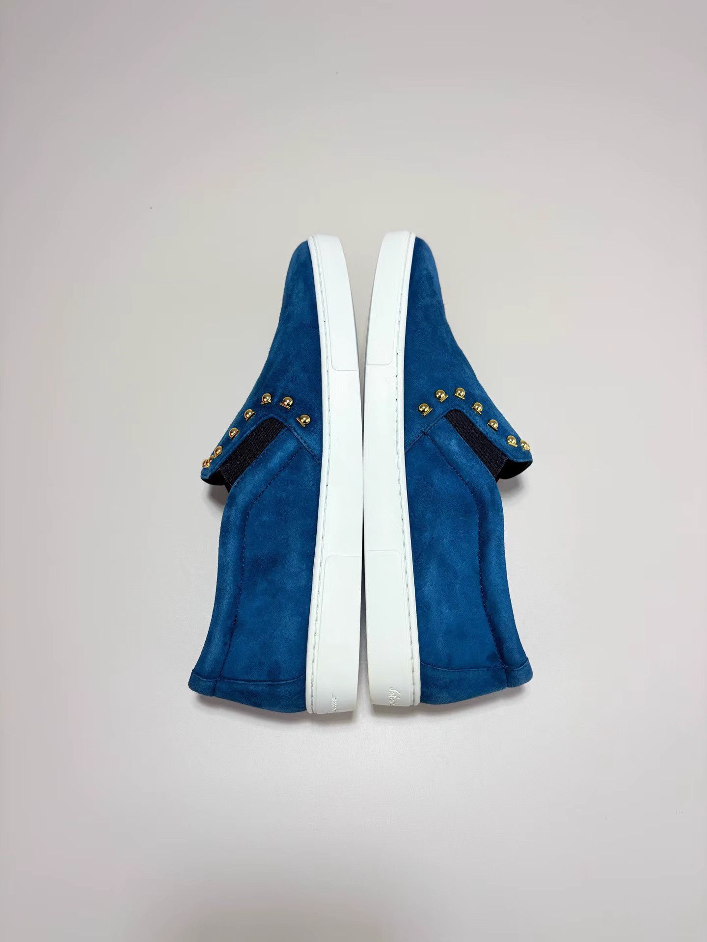 Salvatore Ferragamo FERRAGAMO Studded Suede Slip-On Low-Top Sneakers K1 Size US 9 / EU 42 - 6 Thumbnail