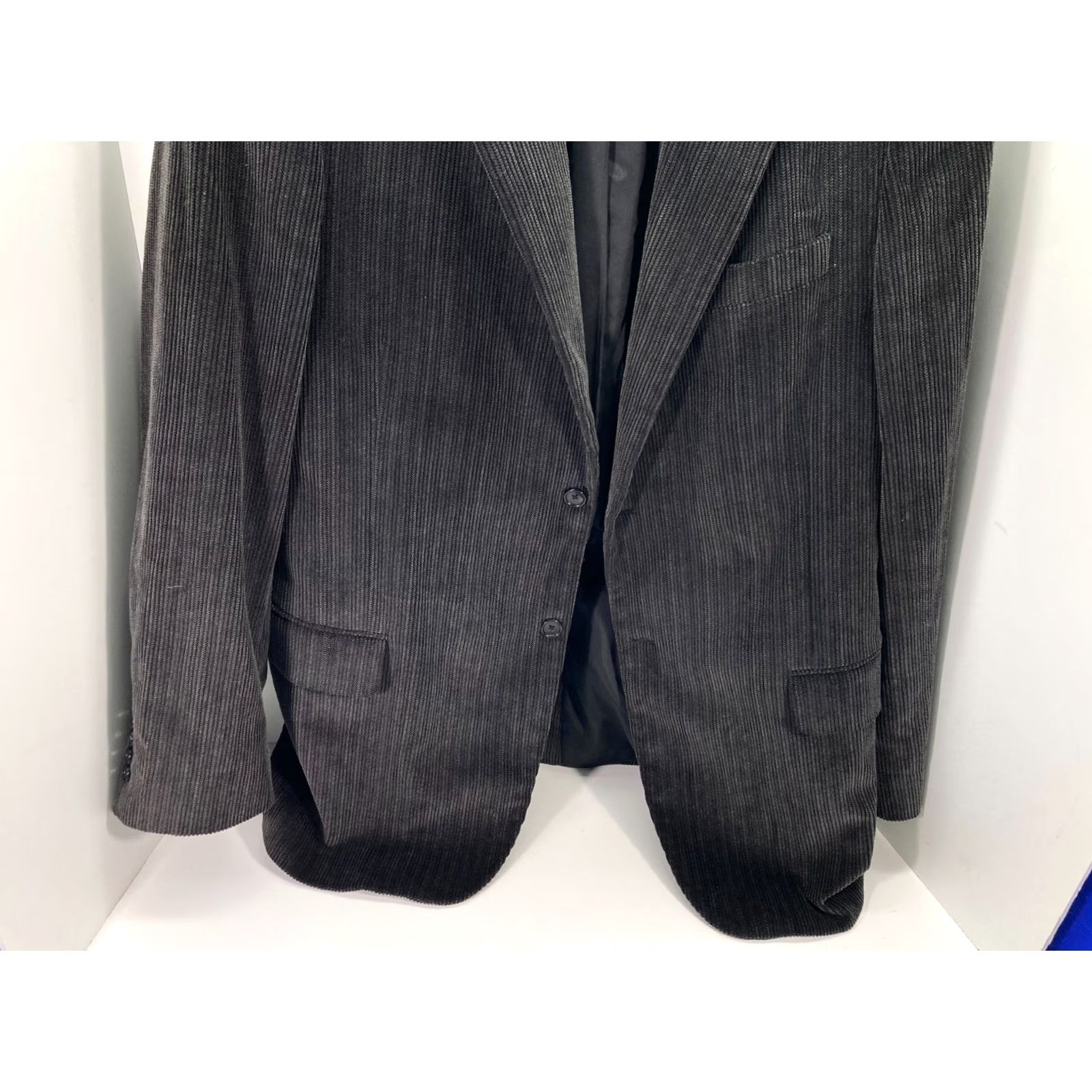 Dockers DOCKERS Sport Coat Blazer Mens 44R Black Corduroy 2 Button Notched Lapel Cotton Size 44R - 5 Thumbnail
