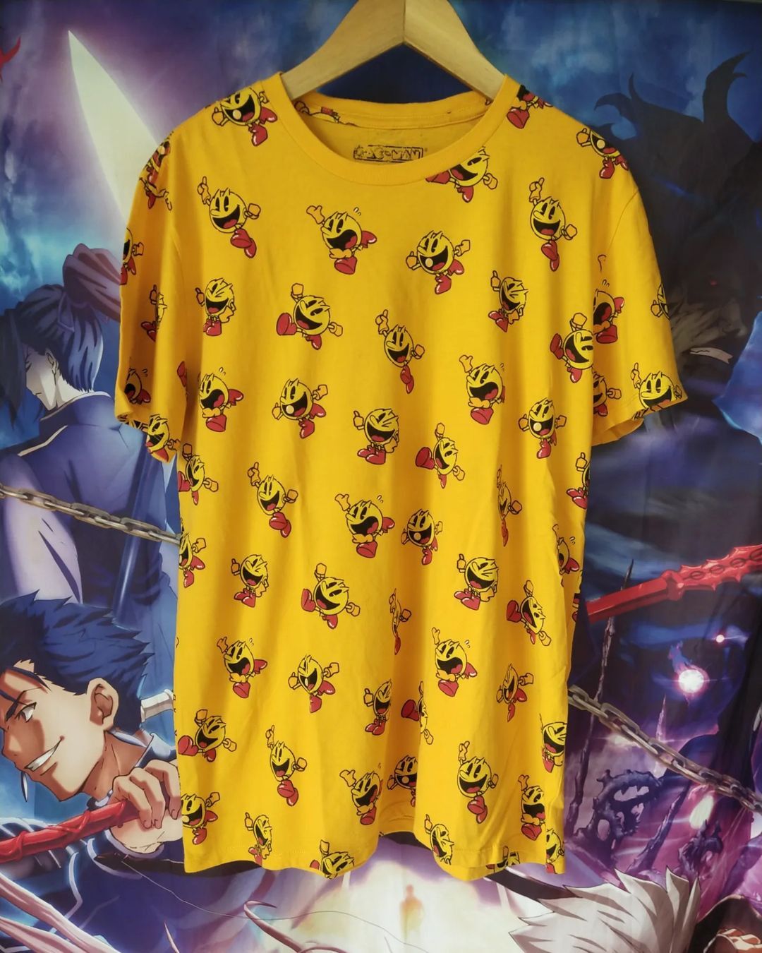 Anime × Japanese Brand Pacman All Over Print Yellow Game Tees Bandai Namco Size US L / EU 52-54 / 3 - 1 Thumbnail