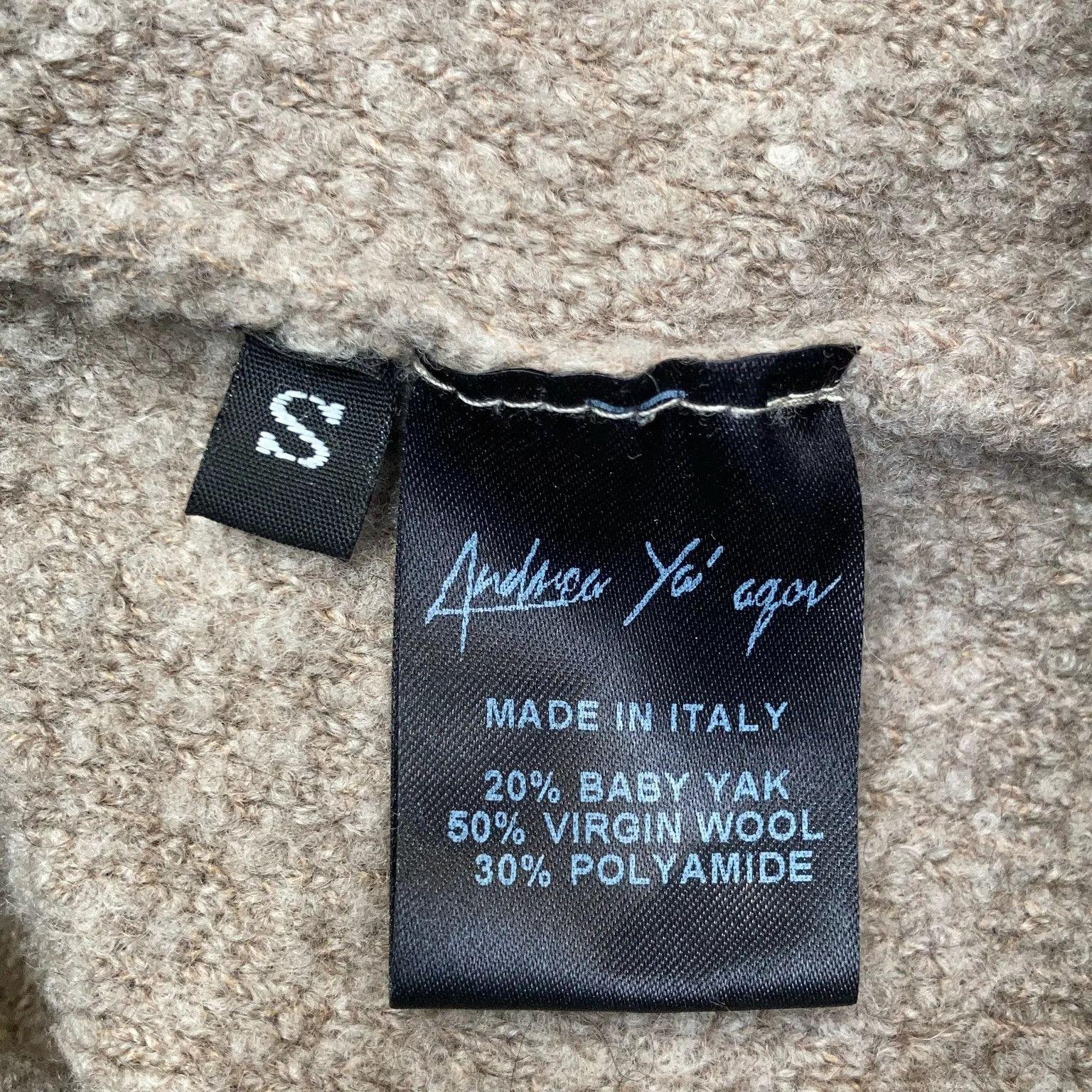 Andrea Ya'aqov Baby Yak Wool Turtleneck Size S / US 4 / IT 40 - 3 Thumbnail