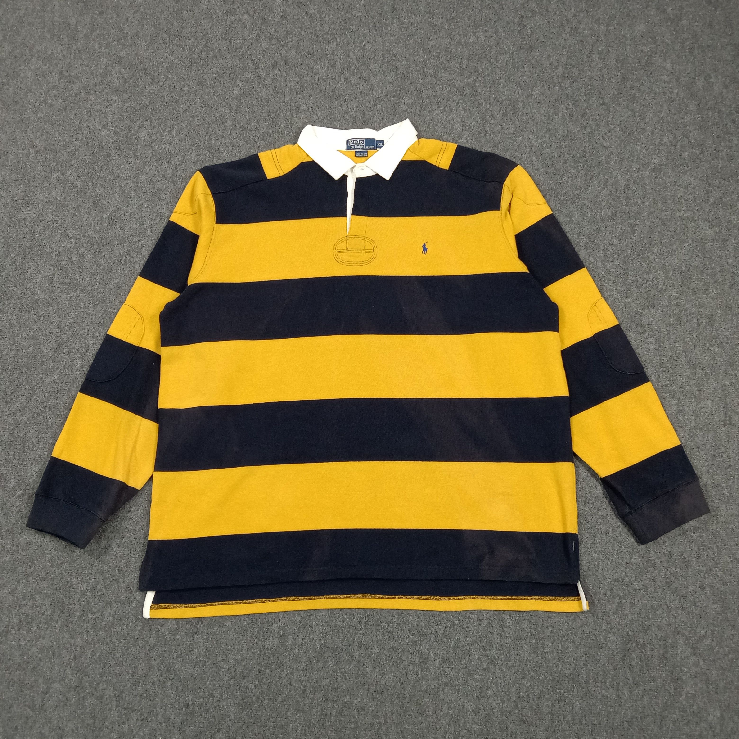 Polo Ralph Lauren Polo Ralph Lauren Striped Rugby Shirt E1A1 Size US XXL / EU 58 / 5 - 1 Thumbnail