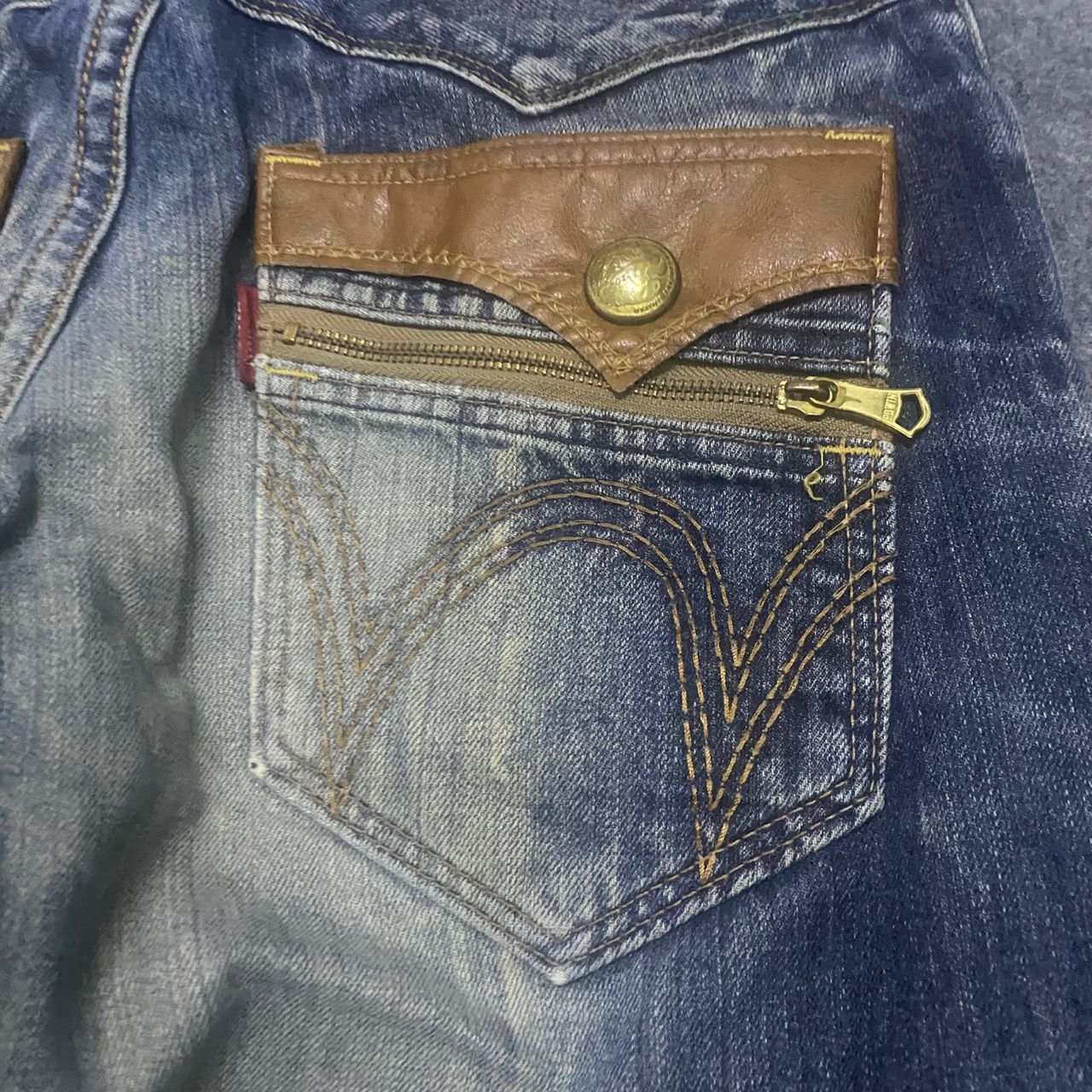 Edwin 💥Vintage Edwin Exclusive Vintage Distressed Denim Size US 33 - 12 Thumbnail